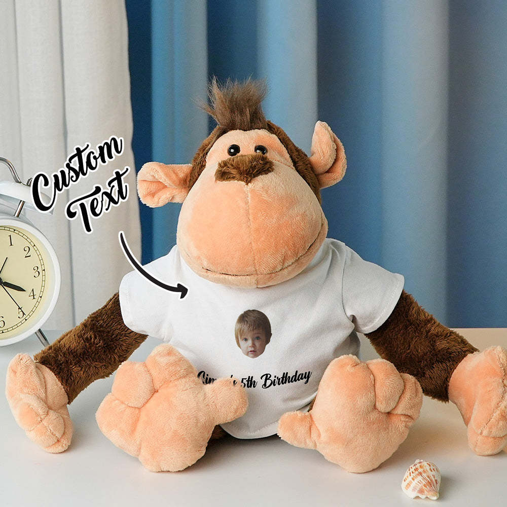 Personalized Animal Plush Stuffed Toy Birth Announcement Gift for Baby Shower - yourphotoblanketuk