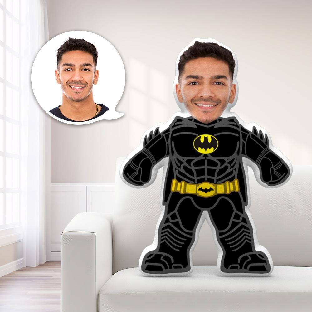 Custom Batman MiniMe Pillow Face Pillow Personalized Dark Knight Pillow Custom Pillow Picture Pillow Costume Pillow Doll Super Hero Toy