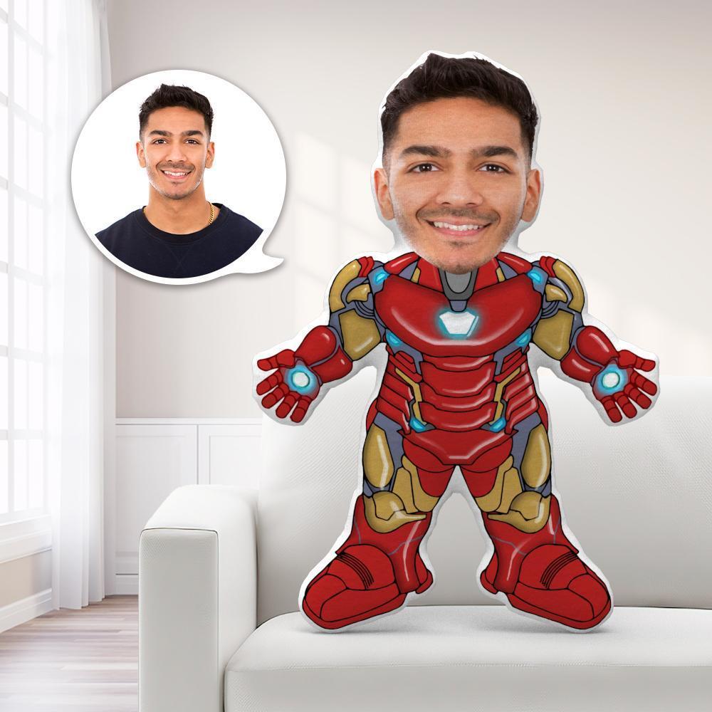 Custom Ironman MiniMe Pillow Face Pillow Personalized Mark 43 Pillow Custom Pillow Picture Pillow Costume Pillow Doll Super Hero Toy