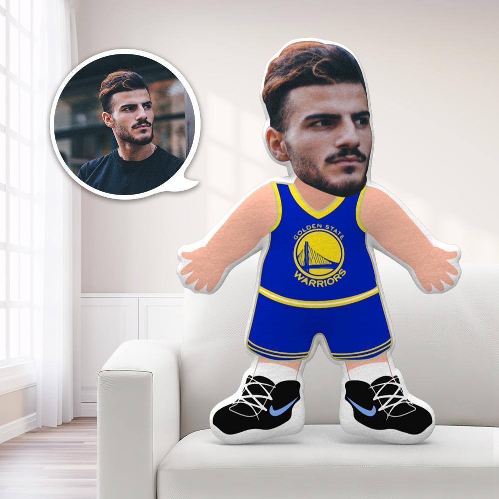 Custom Basketball Jersey MiniMe Pillow Face Pillow Personalized Golden State Warriors Jersey Pillow Custom Pillow Picture Pillow Costume Pillow Doll