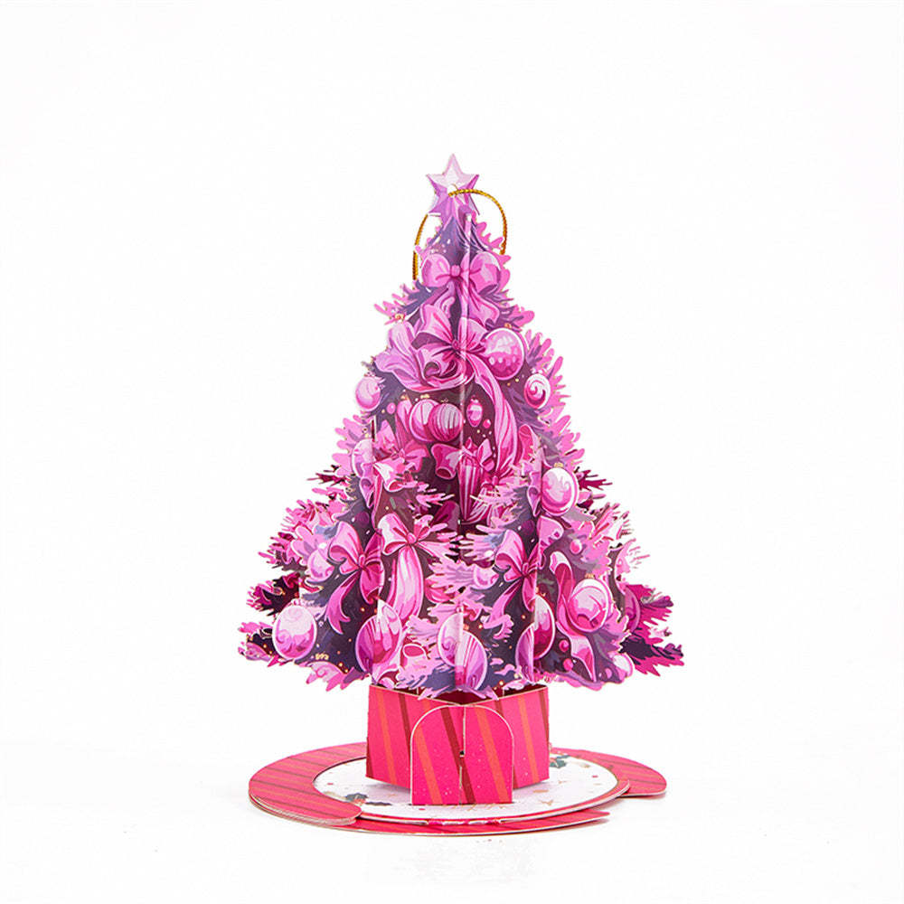 5 Pcs Christmas Tree Ornaments Christmas 3D Pop Up Greeting Card - Yourphotoblanket