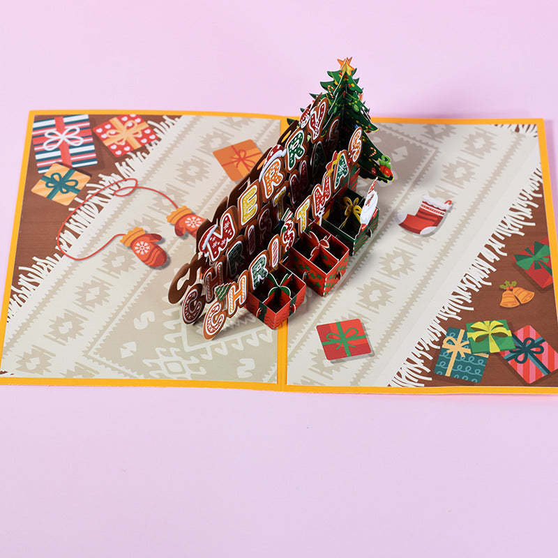 Merry Christmas 3D Pop-Up Card Greeting Card - Yourphotoblanket