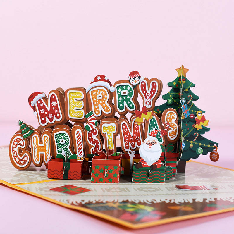 Merry Christmas 3D Pop-Up Card Greeting Card - Yourphotoblanket