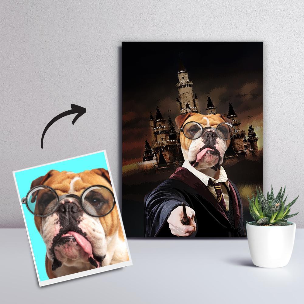 Custom Pet Dog Photo Canvas Personalized Room Decoration