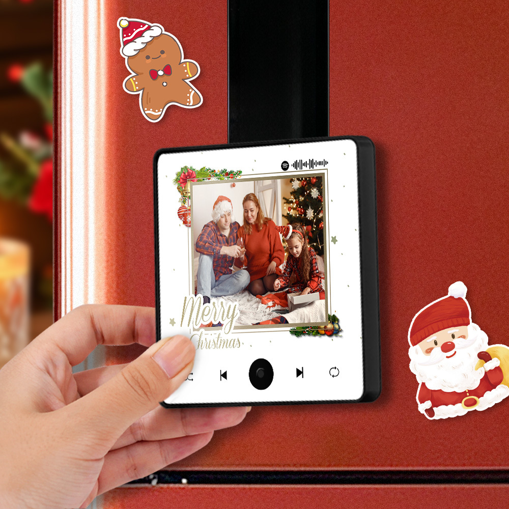 Custom Fridge Magnets Play Music, Custom Photo Create Your Own Personalized Christmas Gift - yourphotoblanketuk