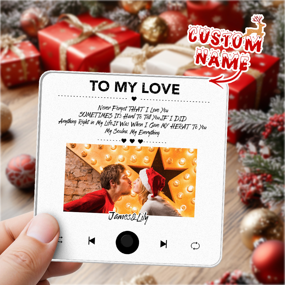 Custom Fridge Magnets Play Music, Custom Photo Create Your Own Personalized Christmas Gift - yourphotoblanketuk