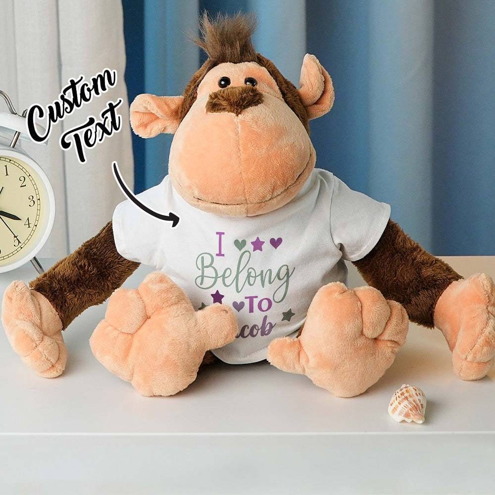 Personalized Animal Plush Stuffed Toy Birth Announcement Gift for Baby Shower - yourphotoblanketuk