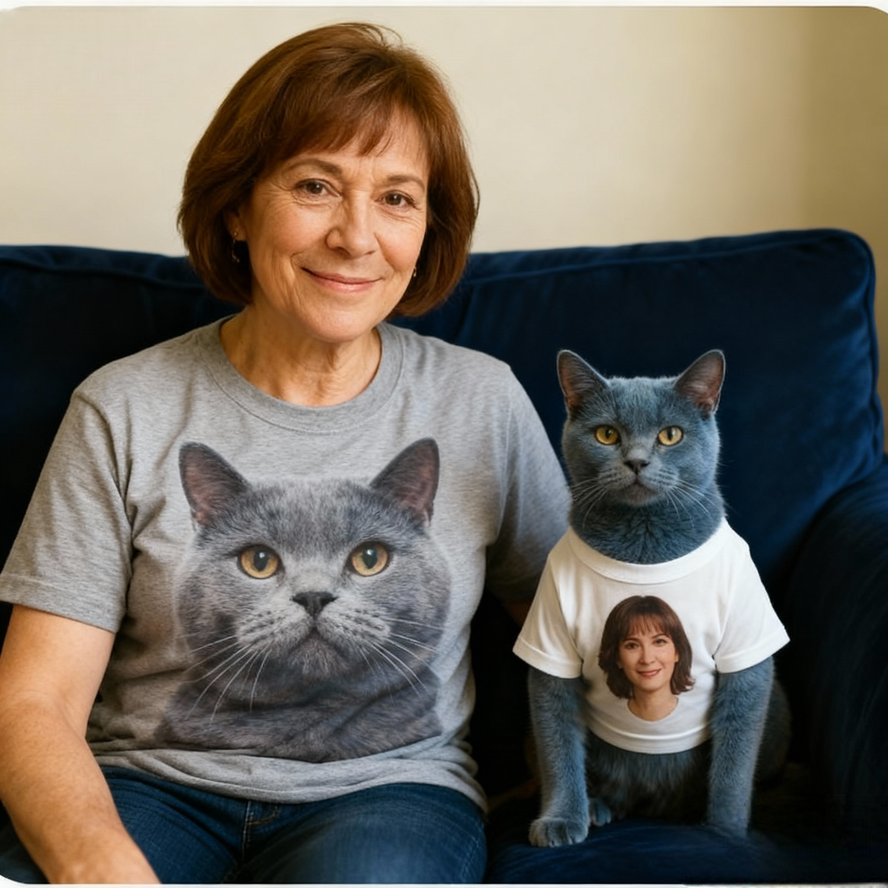 Custom Pet Matching Shirt with Pet Parents Perfect Christmas Gift for Pet Lovers - yourphotoblanketuk