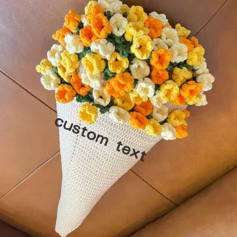 Gehäkelte Blumenstraußdecke, Gehäkelt, 3d-rosenstrauß, Gestrickte Sofadecke, Muttertagsgeschenk - dephotoblanket