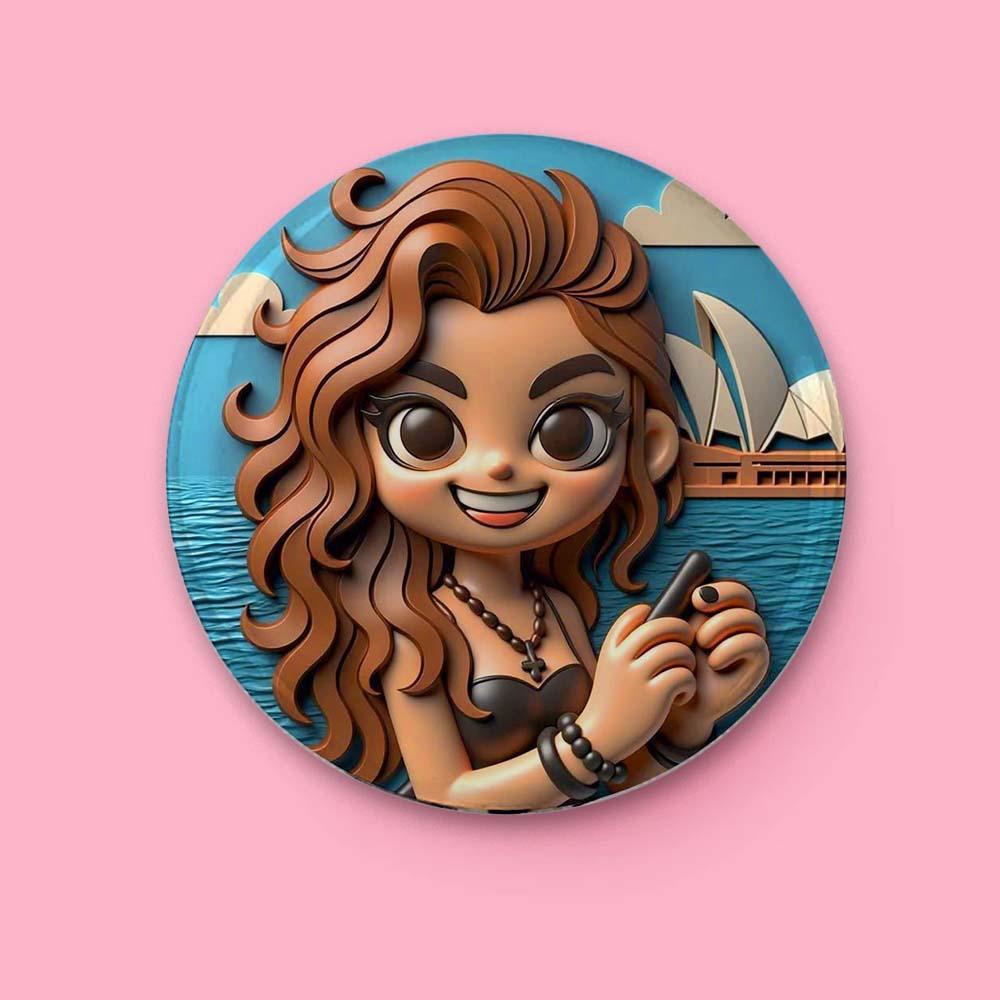 Benutzerdefinierter 3d-cartoon-kühlschrankmagnet Mit Personalisiertem Foto - dephotoblanket