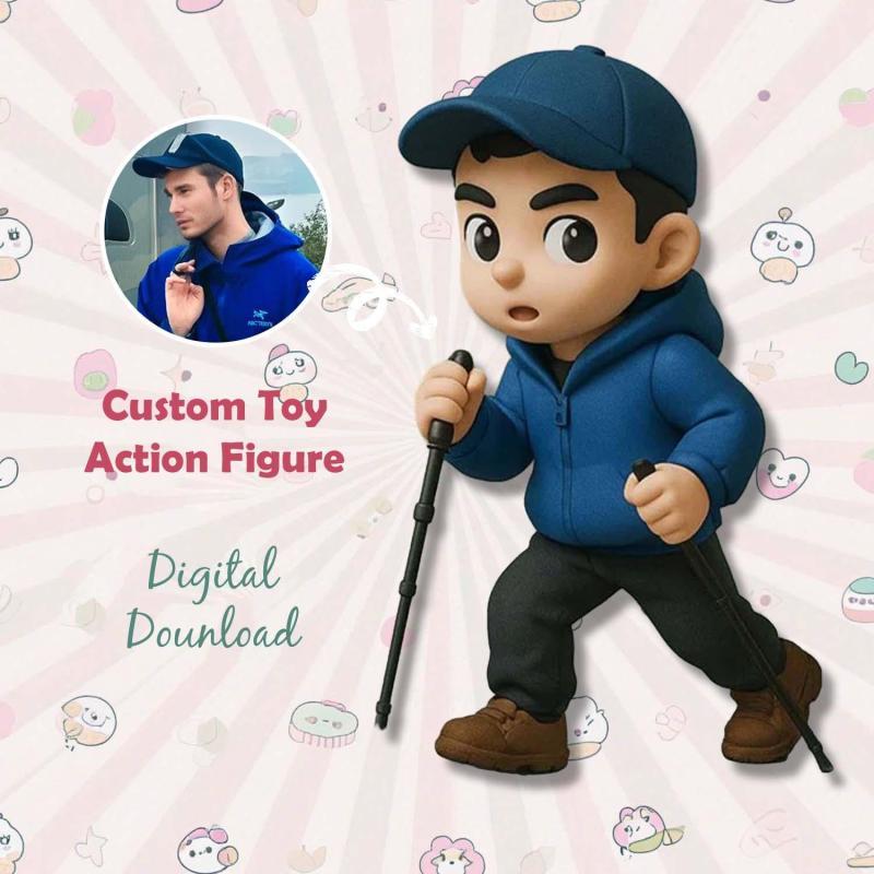 Personalisierte 3D-Actionfigur von Ihrem Foto, personalisierte Spielzeugfigur, individuelle Actionfigur, Geschenke für Sie/Ihn