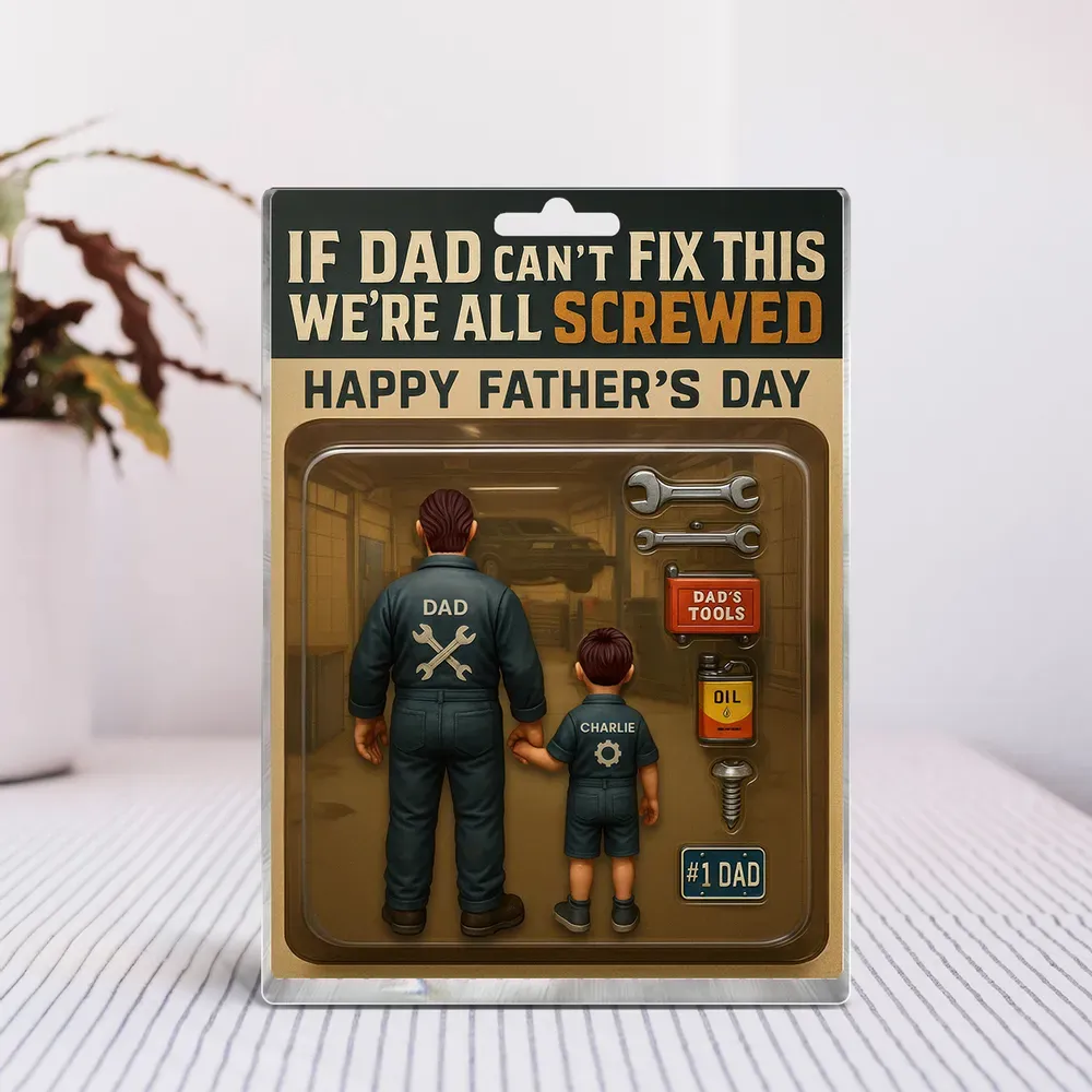 Wenn Papa Das Nicht Reparieren Kann, Sind Wir Alle Am Arsch. Mechaniker-handwerker – Personalisierte Acryl-block-plakette, Vatertagsgeschenk Für Papa Oder Ehemann - dephotoblanket