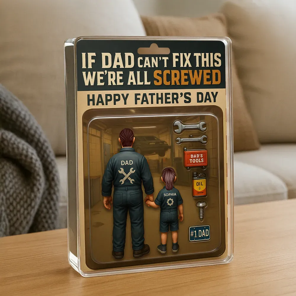 Wenn Papa Das Nicht Reparieren Kann, Sind Wir Alle Am Arsch. Mechaniker-handwerker – Personalisierte Acryl-block-plakette, Vatertagsgeschenk Für Papa Oder Ehemann - dephotoblanket