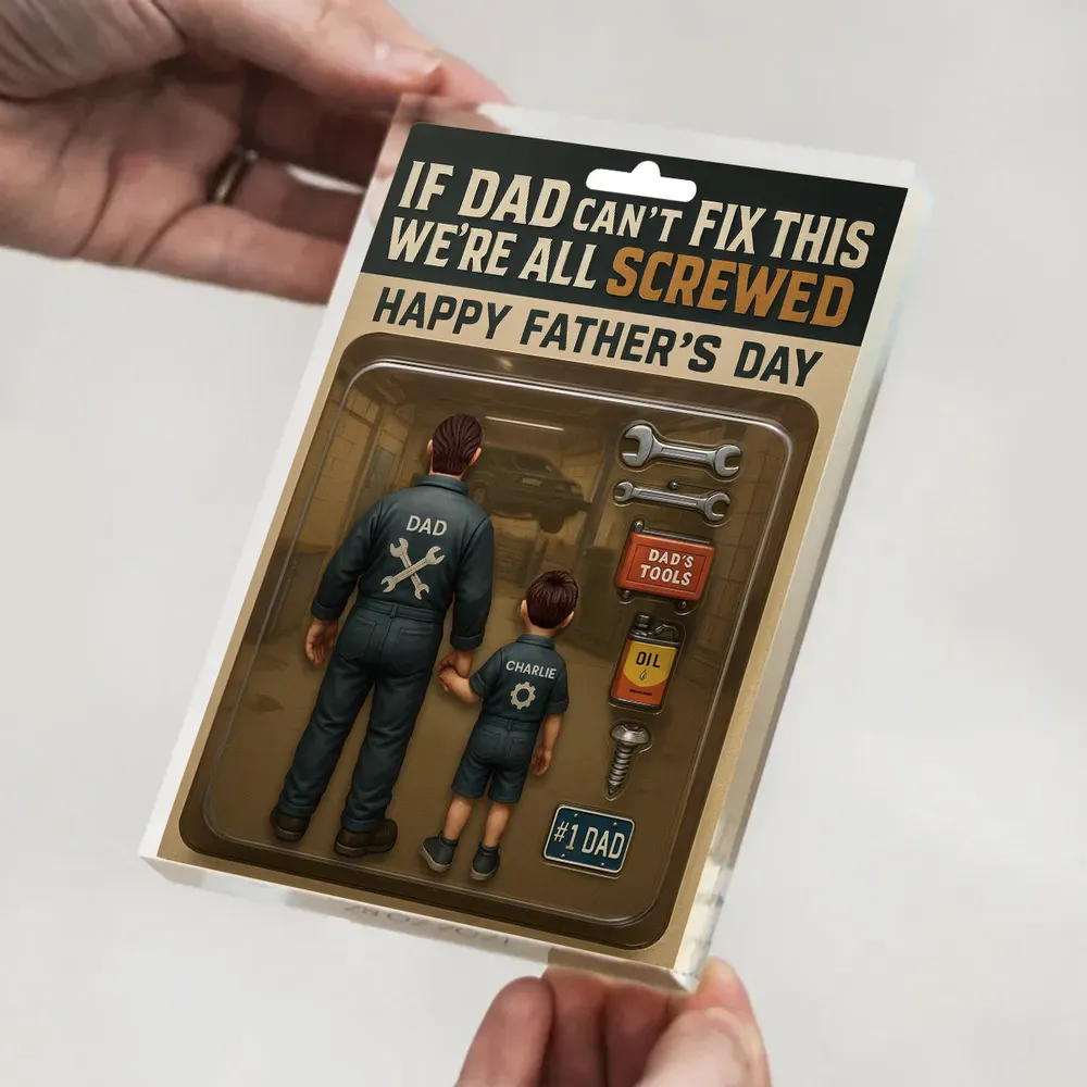 Wenn Papa Das Nicht Reparieren Kann, Sind Wir Alle Am Arsch. Mechaniker-handwerker – Personalisierte Acryl-block-plakette, Vatertagsgeschenk Für Papa Oder Ehemann - dephotoblanket