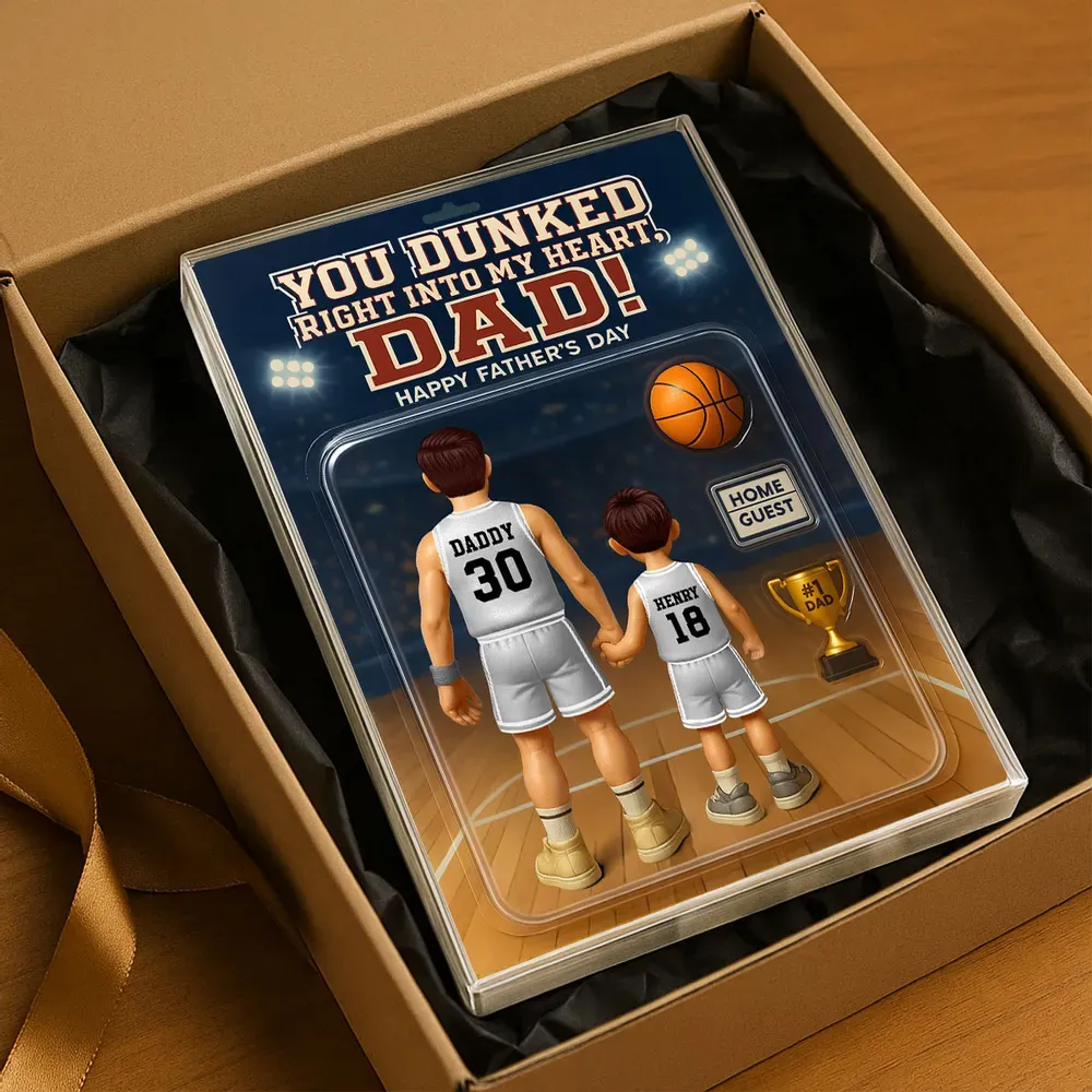 Benutzerdefinierte Figur, Personalisierte Acrylblock-plakette, Vatertagsgeschenk, Basketball-stil Für Papa, Personalisierte Spielzeug-dekor-kunst, Benutzerdefiniertes Foto, Acryl-dekorationsplakette Für Pops - dephotoblanket