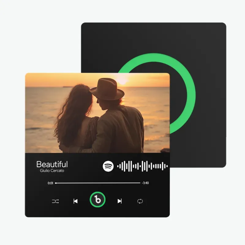 Personalisierter Musik-kühlschrankmagnet, Album-kühlschrankmagnet Mit Buntem Rahmen, Valentinstagsgeschenke - dephotoblanket