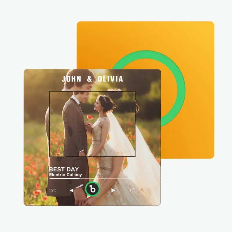 Personalisierter Musik-kühlschrankmagnet, Album-kühlschrankmagnet Mit Buntem Rahmen, Valentinstagsgeschenke - dephotoblanket