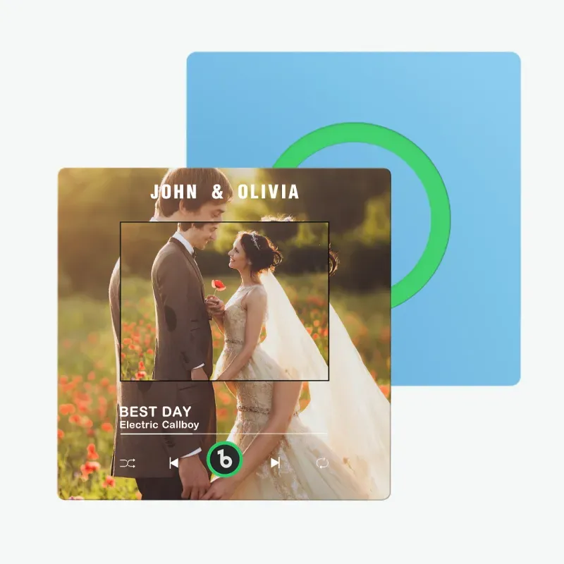 Personalisierter Musik-kühlschrankmagnet, Album-kühlschrankmagnet Mit Buntem Rahmen, Valentinstagsgeschenke - dephotoblanket