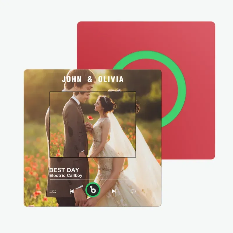 Personalisierter Musik-kühlschrankmagnet, Album-kühlschrankmagnet Mit Buntem Rahmen, Valentinstagsgeschenke - dephotoblanket
