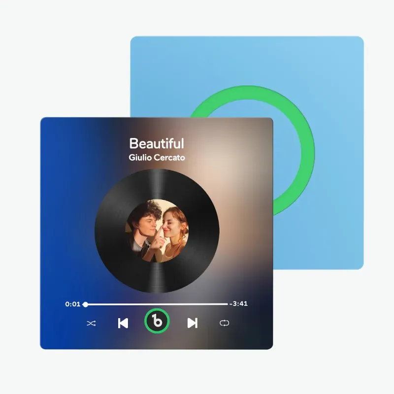 Personalisierter Musik-kühlschrankmagnet, Album-kühlschrankmagnet Mit Buntem Rahmen, Valentinstagsgeschenke - dephotoblanket