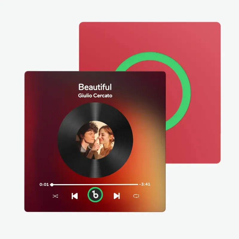 Personalisierter Musik-kühlschrankmagnet, Album-kühlschrankmagnet Mit Buntem Rahmen, Valentinstagsgeschenke - dephotoblanket