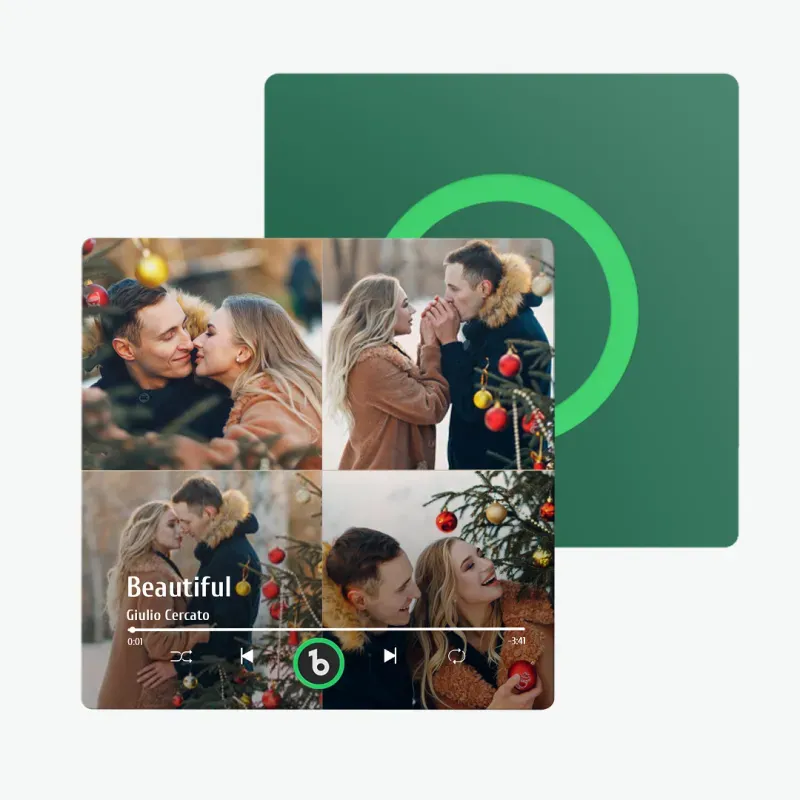 Personalisierter Musik-kühlschrankmagnet, Album-kühlschrankmagnet Mit Buntem Rahmen, Valentinstagsgeschenke - dephotoblanket