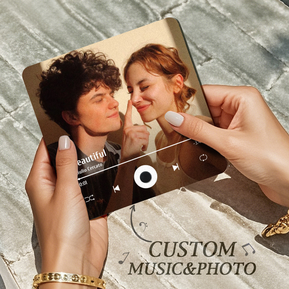Personalisierter Musik-kühlschrankmagnet. Personalisierter Album-kühlschrankmagnet. Kann Lieder Abspielen Und Die Lautstärke Anpassen - dephotoblanket