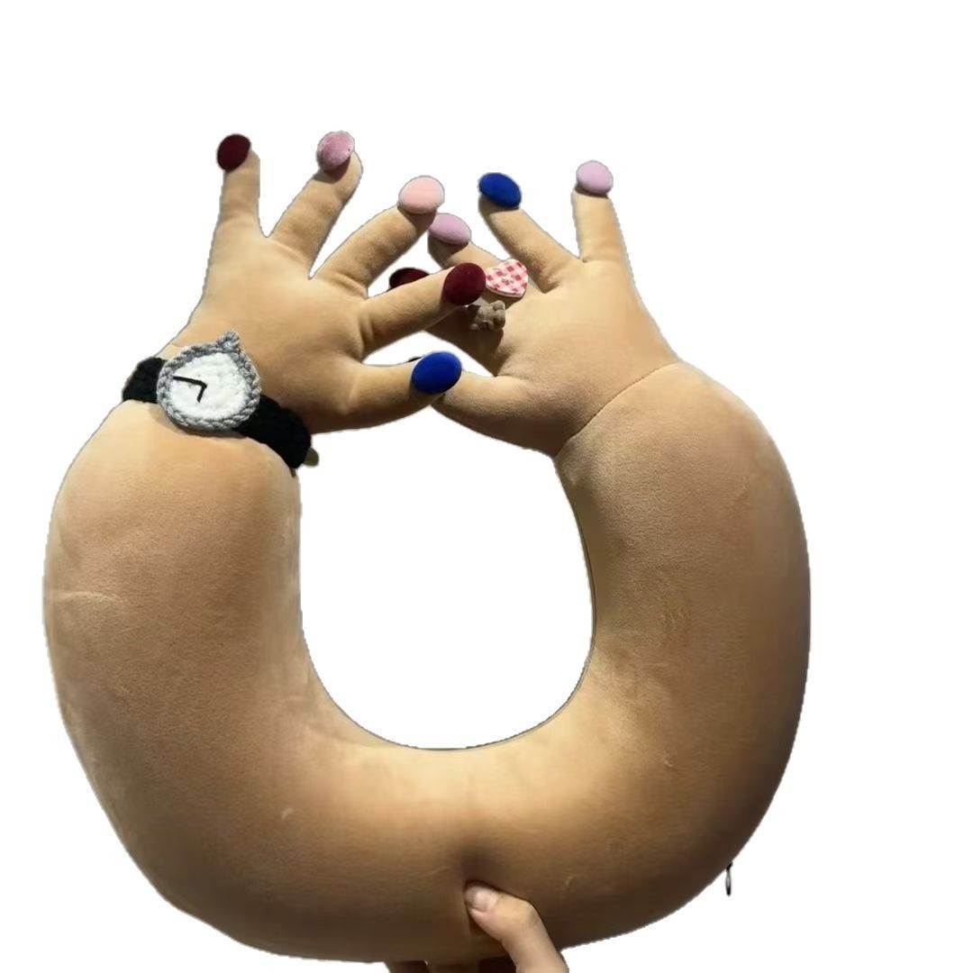 Verdicktes Nackenstützkissen, Weiches Plüsch, Lustiges Fingerkissen, Nackenkissen, Partydekoration