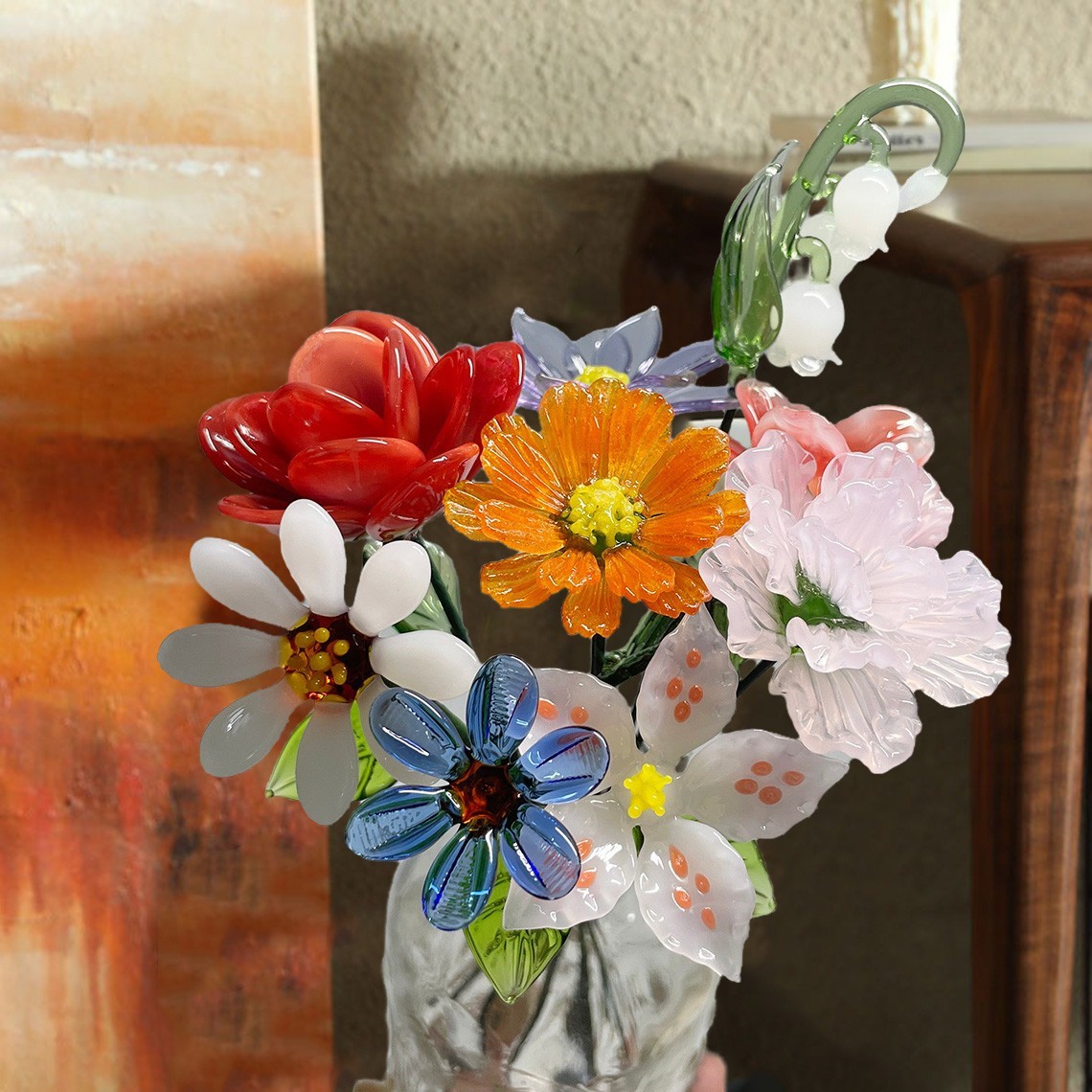 Benutzerdefiniertes Glasblumengeschenk Zum Geburtsmonat Für Mama Und Oma Zum Muttertag