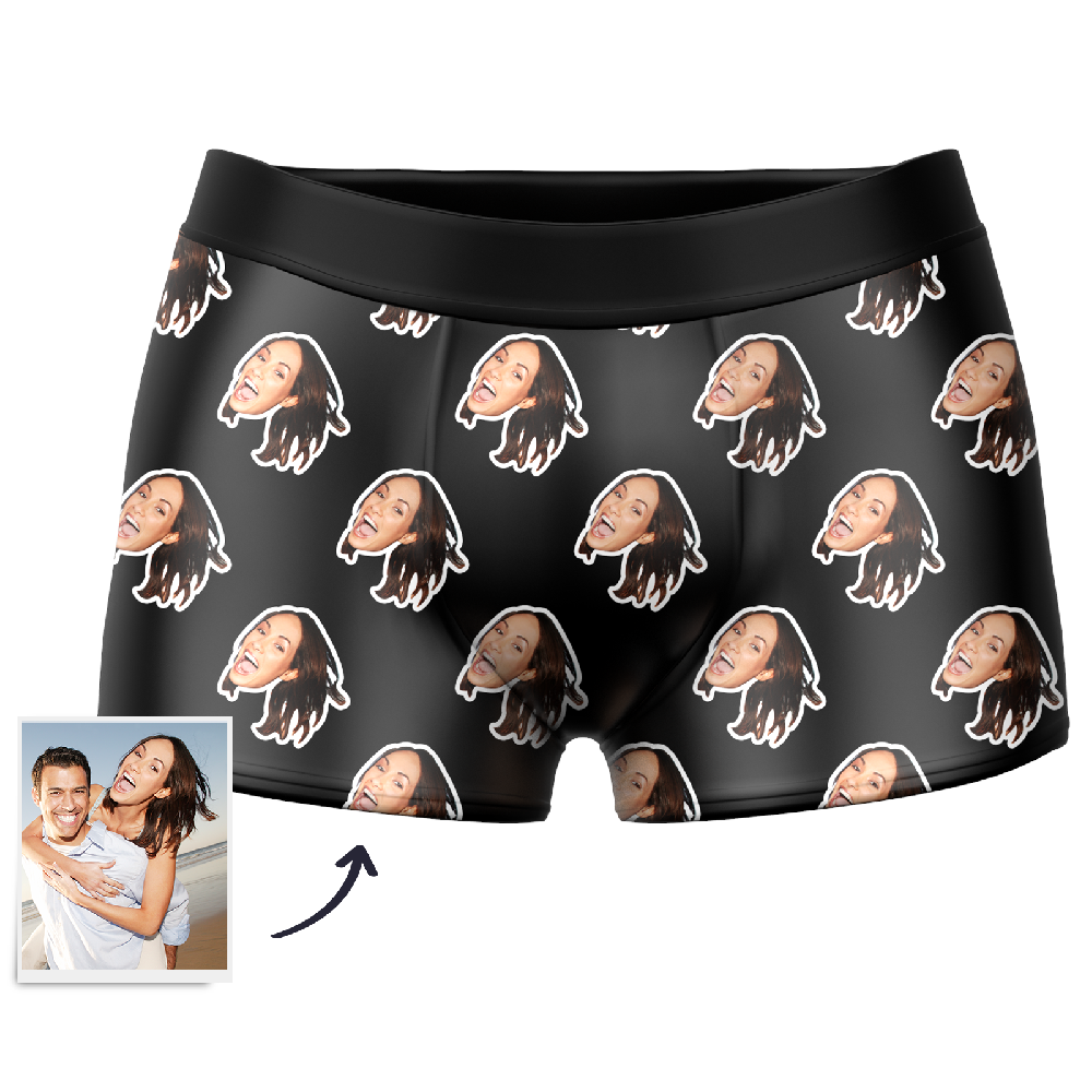 Herren-boxershorts Mit Individuellem Buntem Gesicht - dephotoblanket