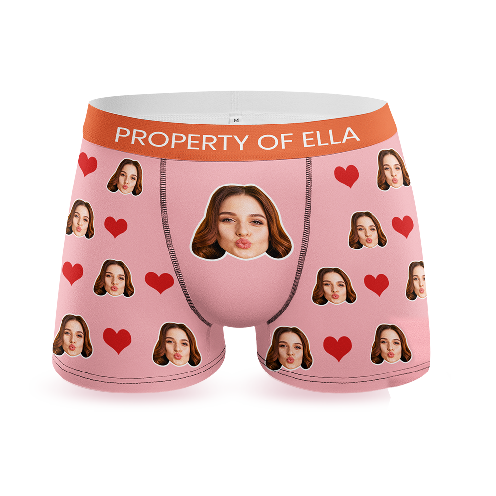 Benutzerdefinierte Herren-boxershorts Mit Eingraviertem Text An Der Taille - dephotoblanket