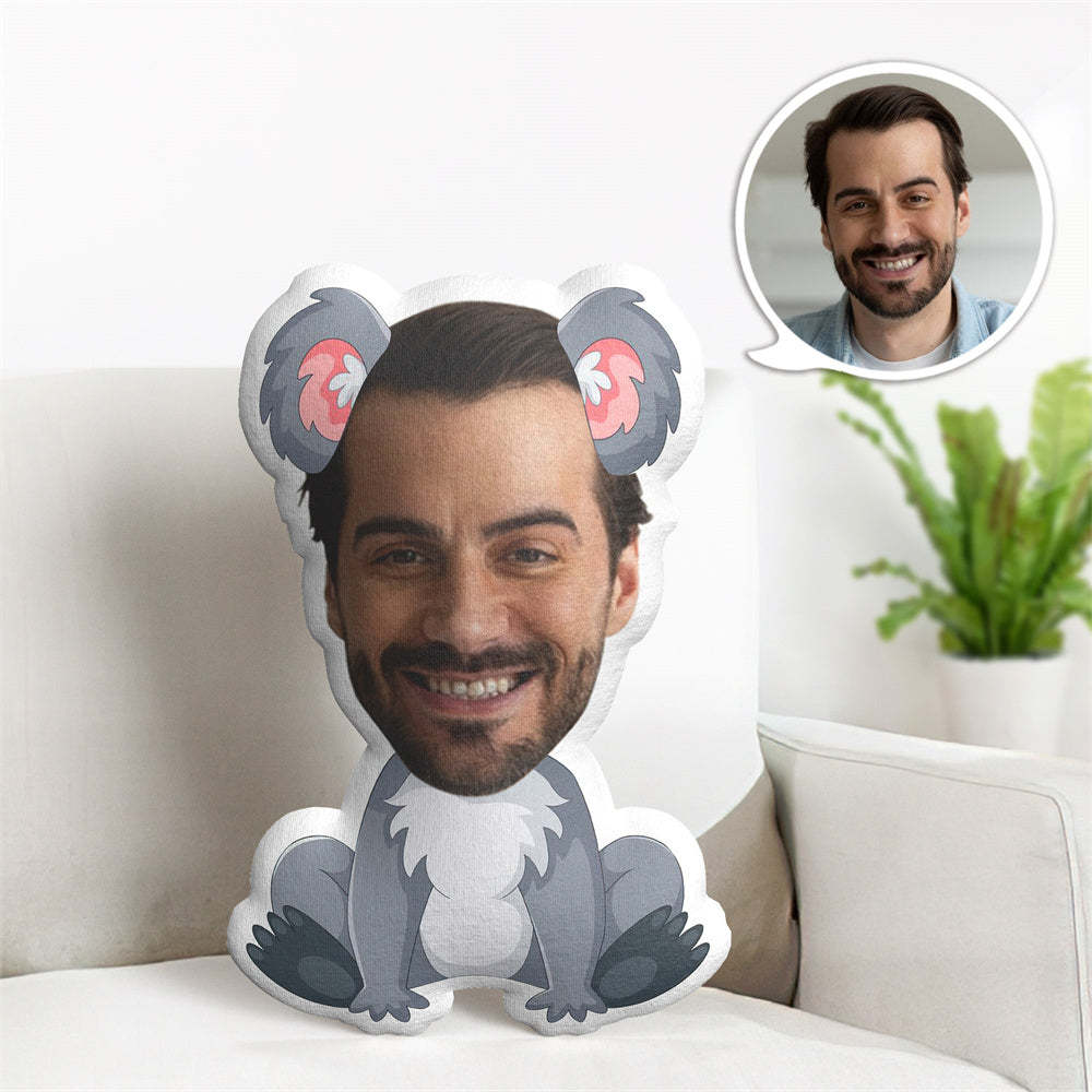 Benutzerdefinierte Gesicht Kissen Foto Tier Puppe Personalisierte Koala Minime Kissen Geschenke Für Ihn - dephotoblanket