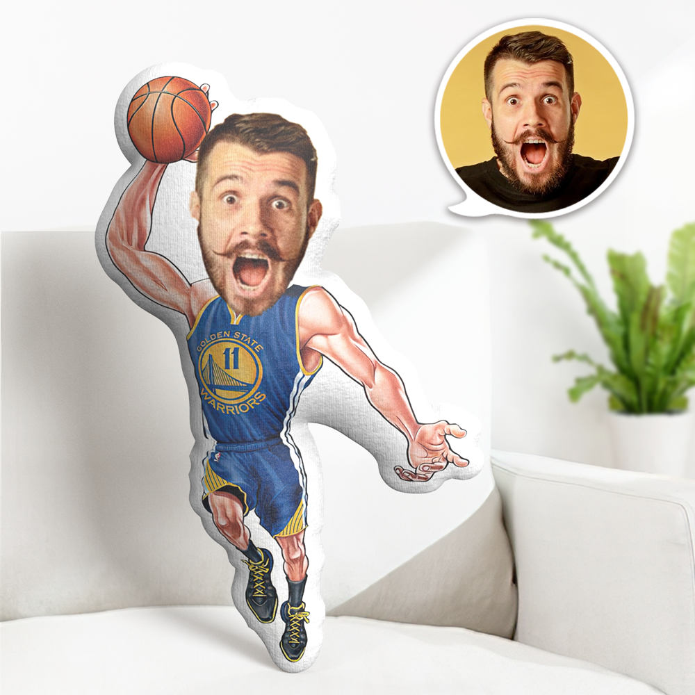 Personalisiertes Gesichtskissen Personalisierte Gesichtspuppe Dunking Player Doll Minime Kissengeschenke Für Ihn - dephotoblanket