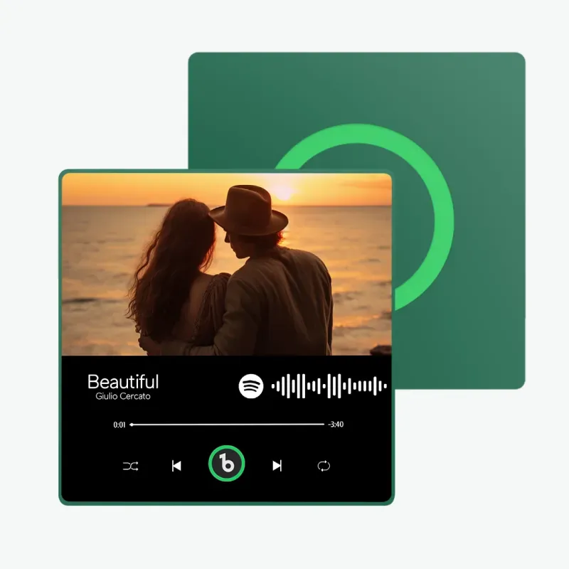Personalisierter Musik-kühlschrankmagnet, Album-kühlschrankmagnet Mit Buntem Rahmen, Valentinstagsgeschenke - dephotoblanket