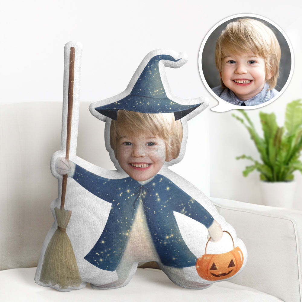 Benutzerdefinierte Halloween Minime Dekokissen Personalisierte Minime Dekokissen Zauberer-kaninchen - dephotoblanket