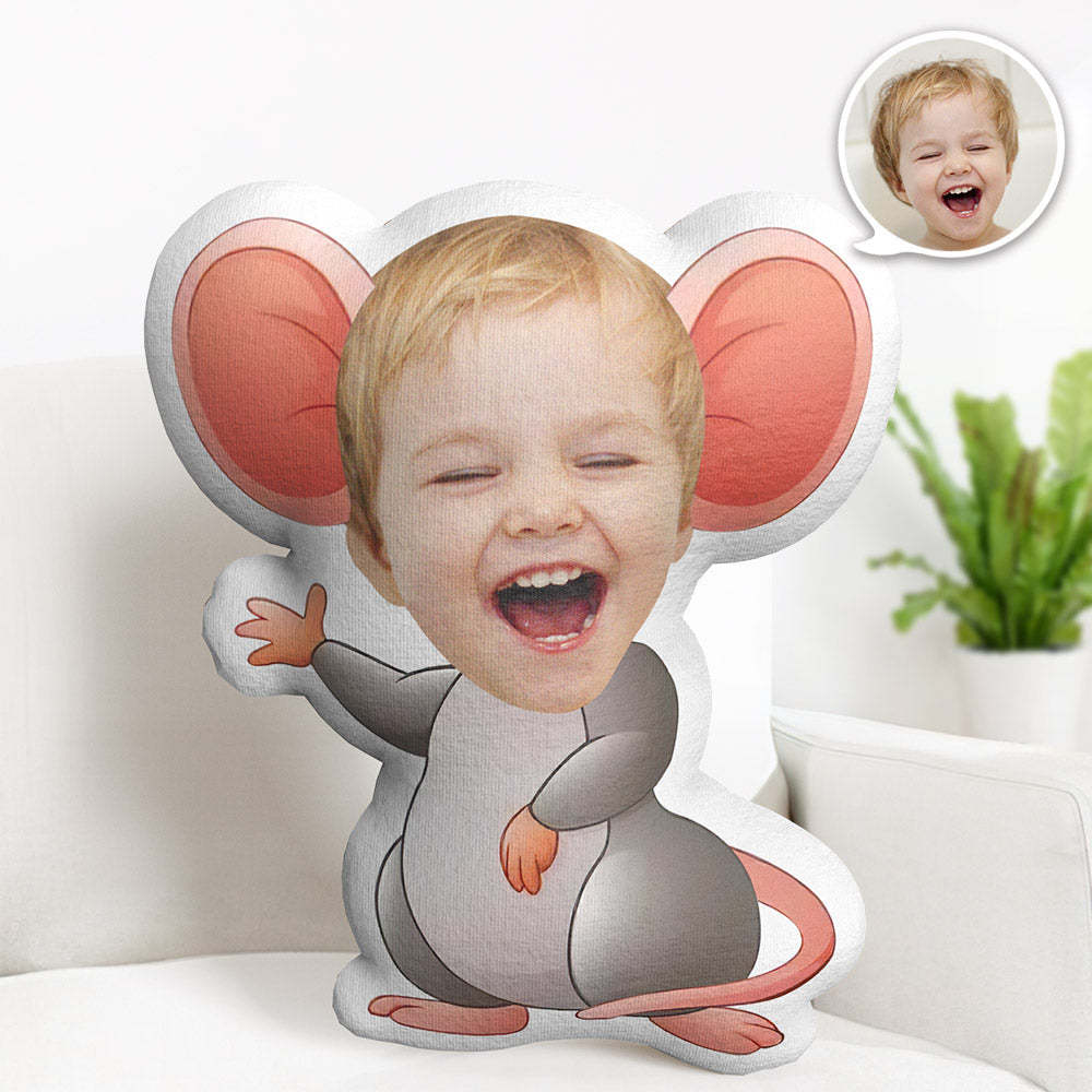 Personalisiertes Gesichtskissen Personalisiertes Fotokissen Laterne Maus Minime Kissen Geschenke Für Kinder - dephotoblanket