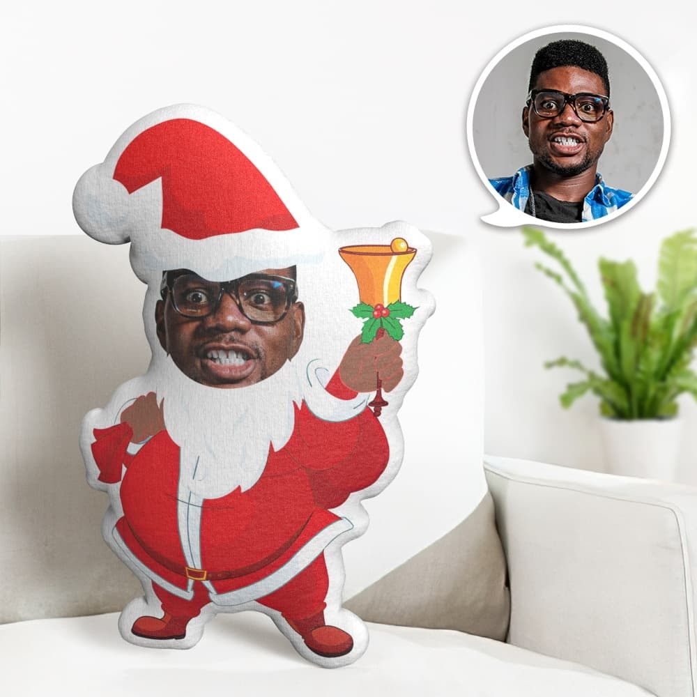 Personalisiertes Gesichtskissen Personalisiertes Fotokissen Fat Bell Weihnachtsmann Minime Kissen Geschenke Für Weihnachten - dephotoblanket