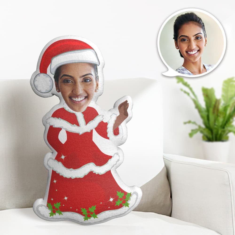 Personalisiertes Gesichtskissen Mein Gesichtskissen Weihnachtskleid Minime Kissen Geschenke Für Weihnachten - dephotoblanket