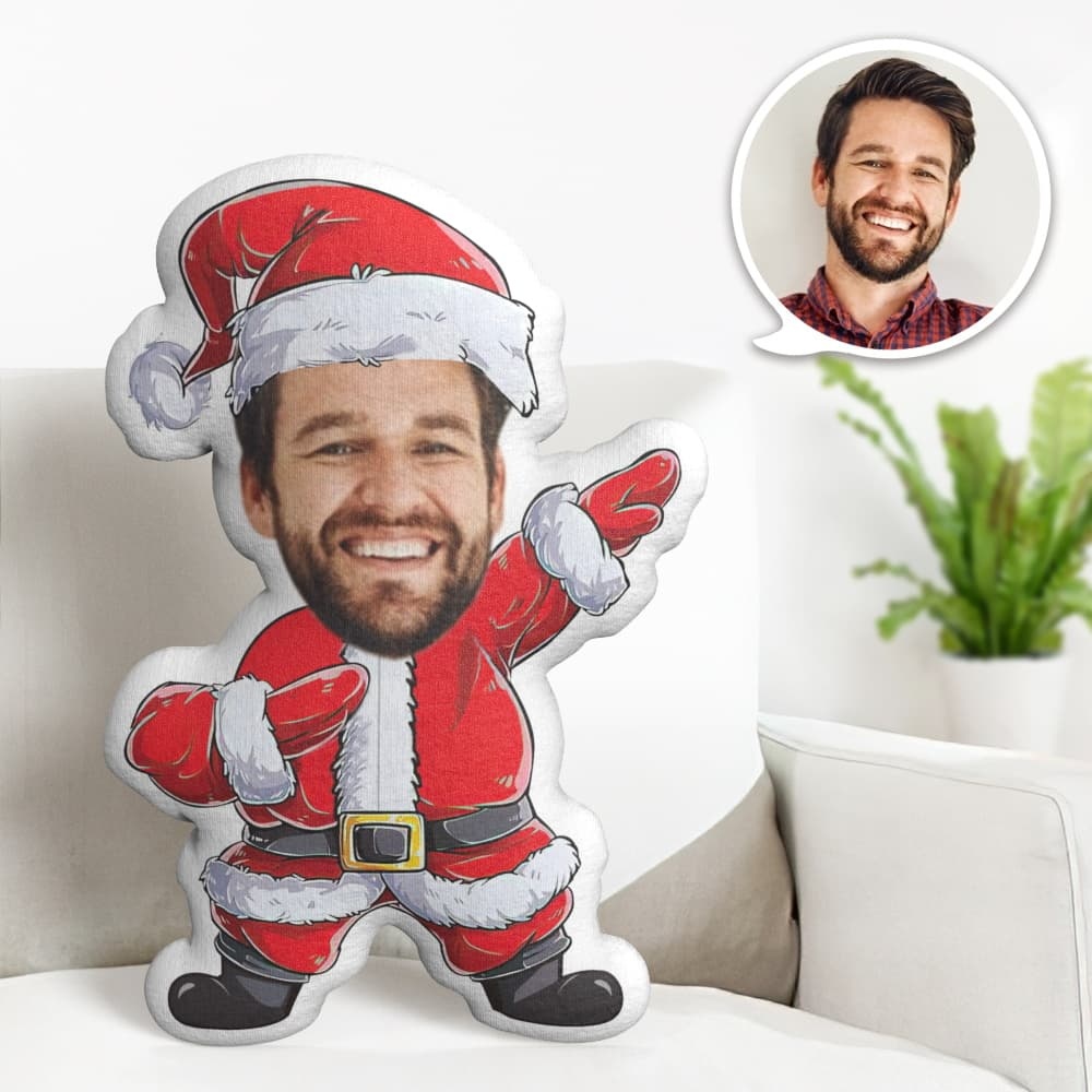 Personalisiertes Gesichtskissen Personalisiertes Fotokissen Wildleder Weihnachtskleid Minime Kissen Geschenke Für Weihnachten - dephotoblanket