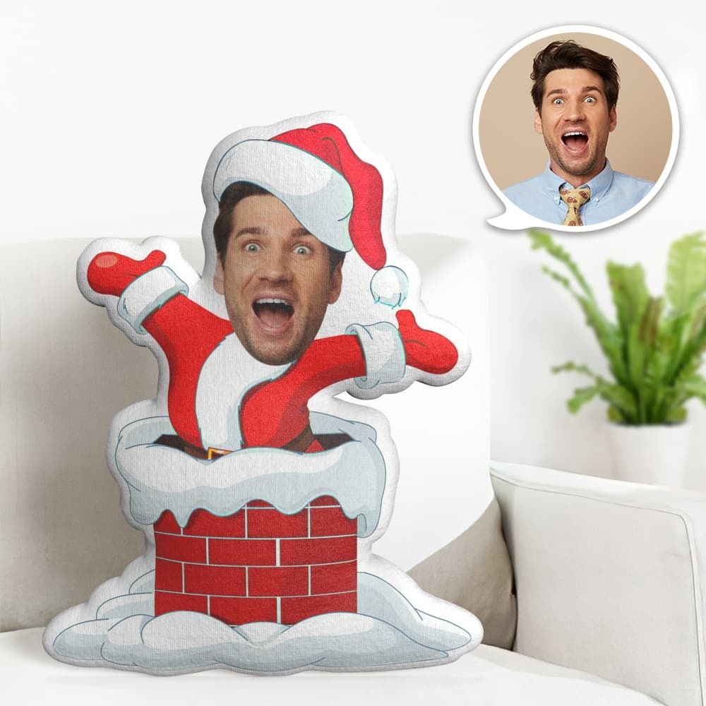 Personalisiertes Gesichtskissen Personalisiertes Fotokissen Schornstein Weihnachten Minime Kissen Geschenke Für Weihnachten - dephotoblanket