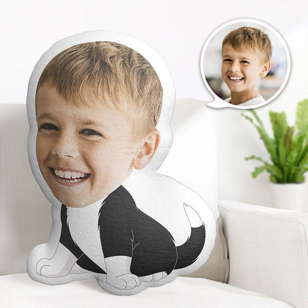 Personalisiertes Gesichtskissen Personalisiertes Fotokissen Kuh Katze Minime Kissen Geschenke Für Kinder - dephotoblanket