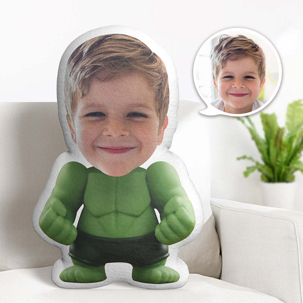 Personalisiertes Gesichtskissen Personalisiertes Fotokissen Schwarzer Boxer Hulk Minime Kissen Geschenke Für Kinder - dephotoblanket