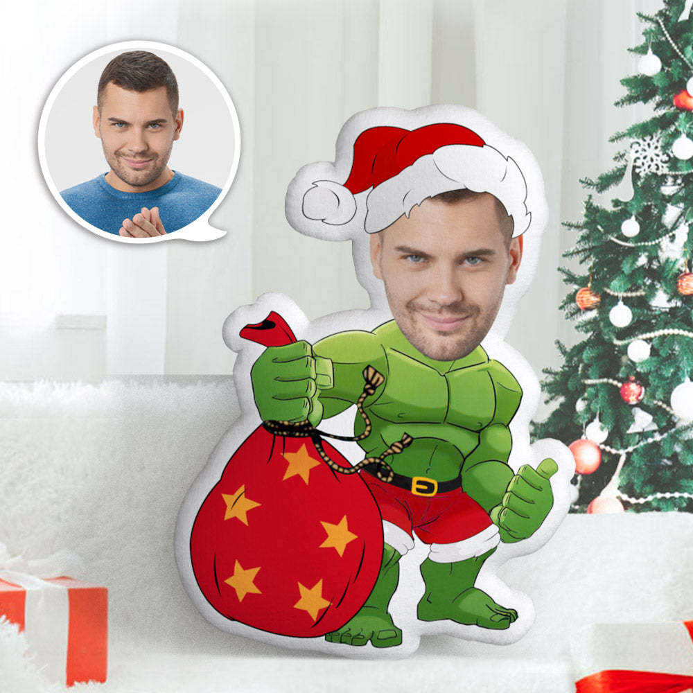 Personalisiertes Gesichtskissen Personalisiertes Fotokissen Hulk Minime Kissen Geschenke Für Weihnachten - dephotoblanket