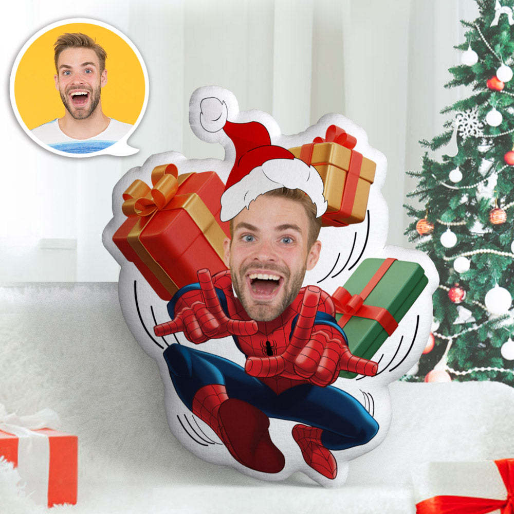 Personalisiertes Gesichtskissen Personalisiertes Fotokissen Weihnachtsgeschenk Spider Man Minime Kissen Geschenke Für Weihnachten - dephotoblanket