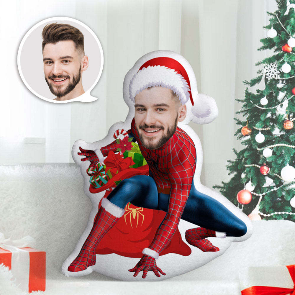 Personalisiertes Gesichtskissen Personalisiertes Fotokissen Weihnachtsgeschenk Muscle Spider Man Minime Kissen Geschenke Für Weihnachten - dephotoblanket