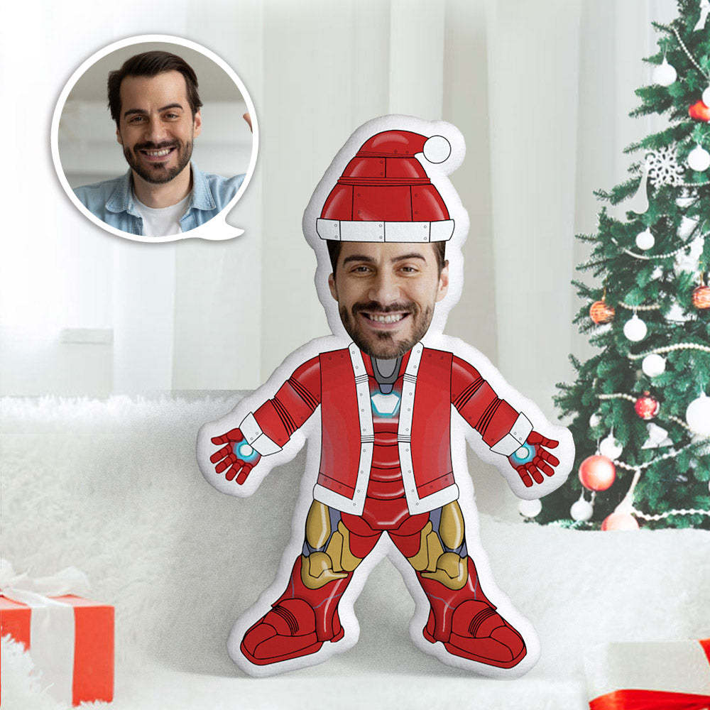 Personalisiertes Gesichtskissen Personalisiertes Fotokissen Weihnachtsgeschenk Mantel Iron Man Minime Kissen Geschenke Für Weihnachten - dephotoblanket