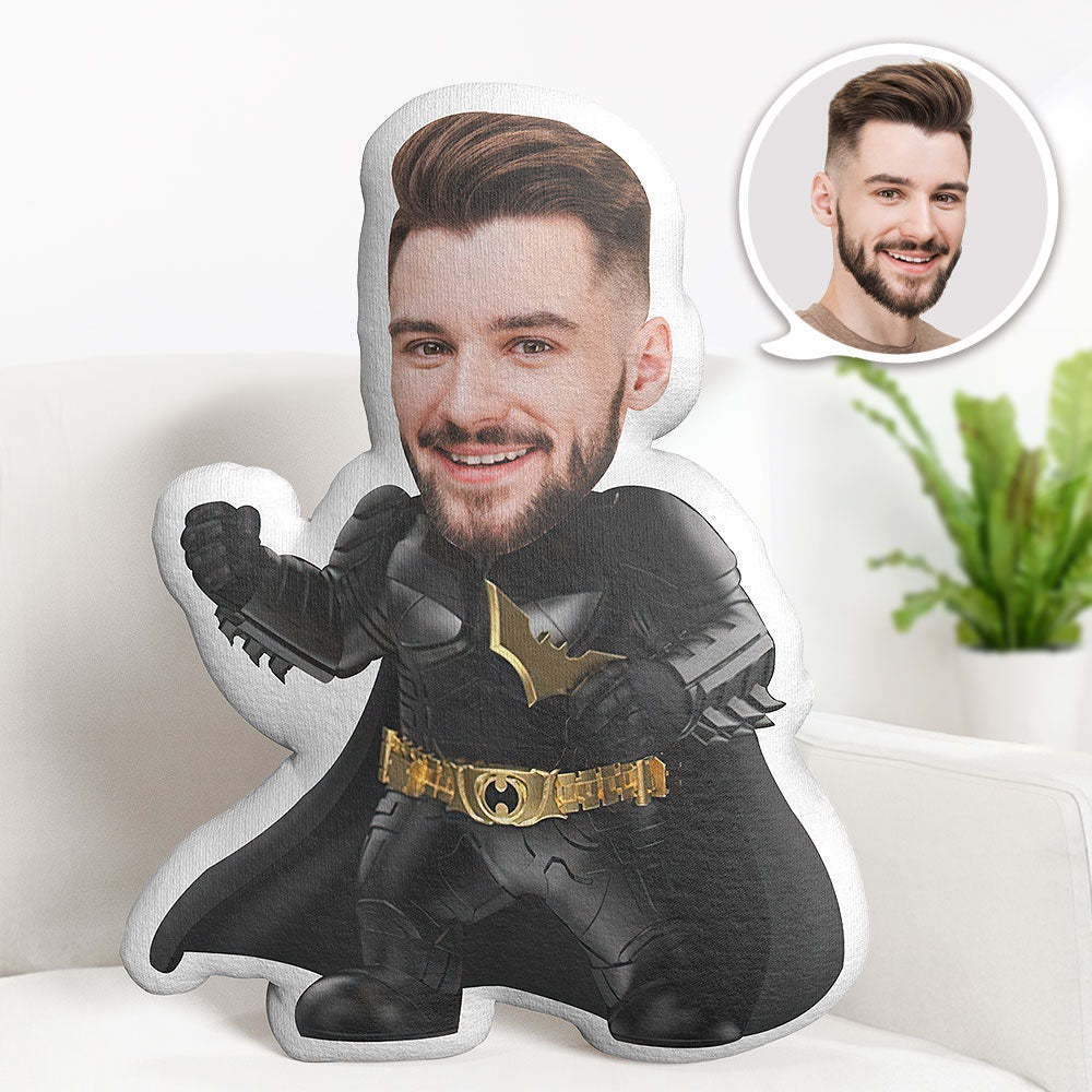 Benutzerdefiniertes Körperkissen Golden Batman Personalisiertes Gesicht Dekokissen Bestes Geschenk Für Ihn - dephotoblanket