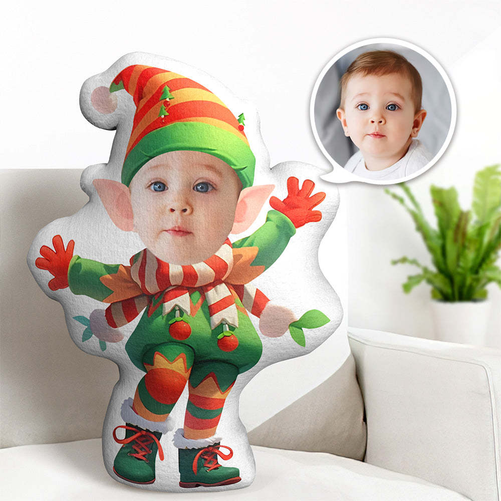 Körperkissen Mein Gesichtskissen Benutzerdefinierte Puppen Weihnachten Elf Junge Fotokissen Minime-kissen Benutzerdefiniertes Kissen Geschenk - dephotoblanket