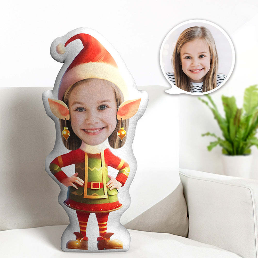Körperkissen Mein Gesichtskissen Benutzerdefinierte Puppen Weihnachten Elfenmädchen Fotokissen Minime-kissen Benutzerdefiniertes Kissen Geschenk - dephotoblanket