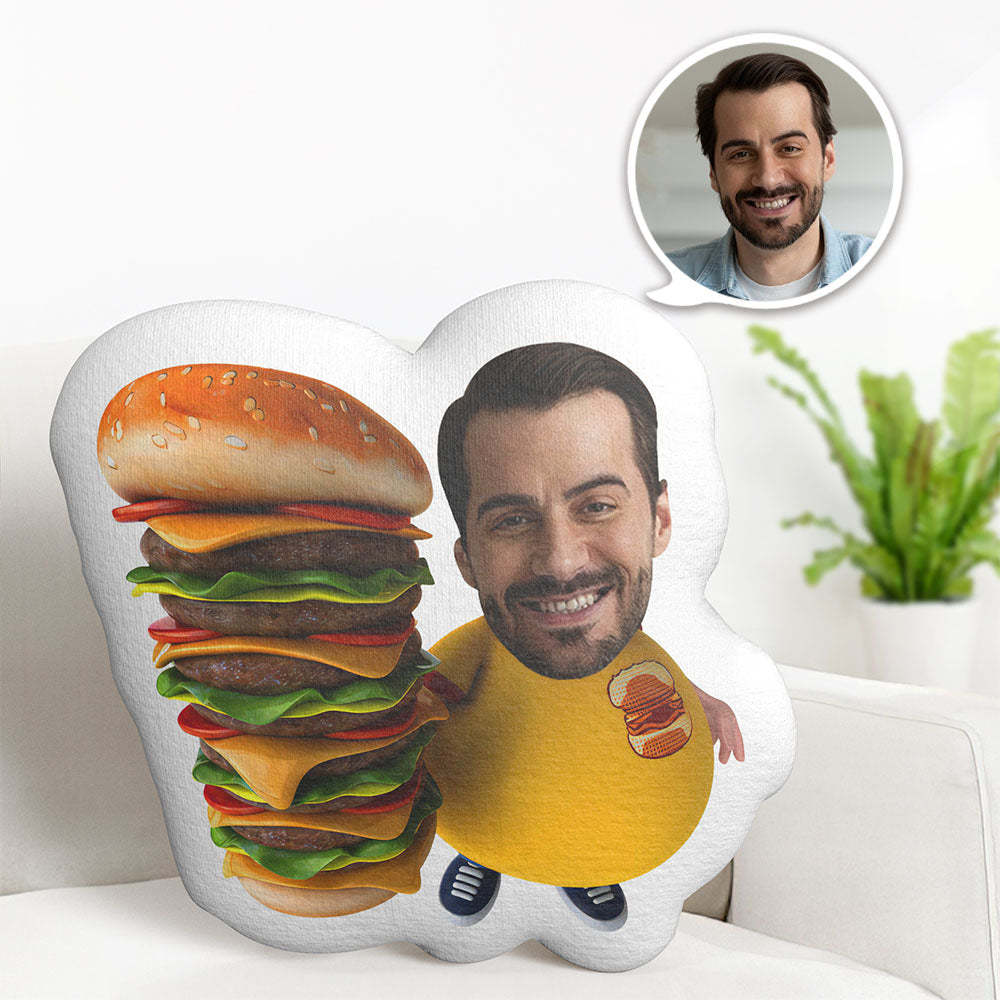 Benutzerdefiniertes Gesichtskissen Minime Dolls Big Mac Man Personalisierte Fotogeschenke - dephotoblanket